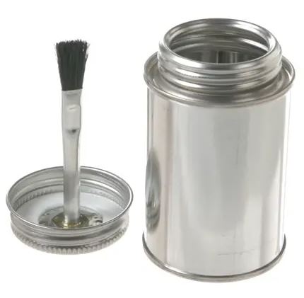 CAN 4 OZ. WITH BRUSH TOP (CN) - Can Metal